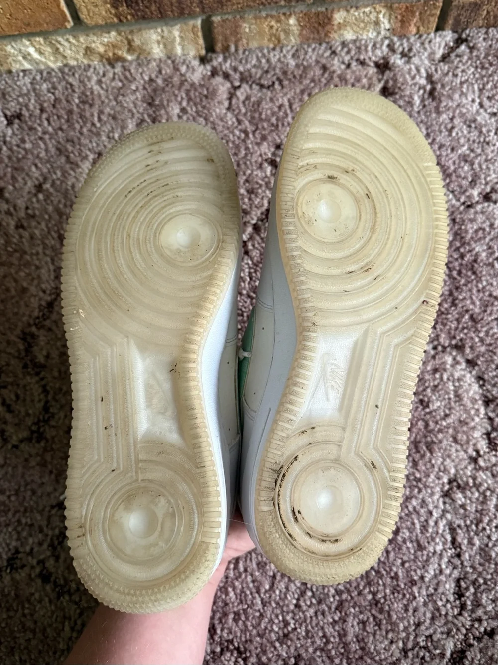 {Nike}-Size: 7Y-Air Force 1 with Mint Green Swoosh
